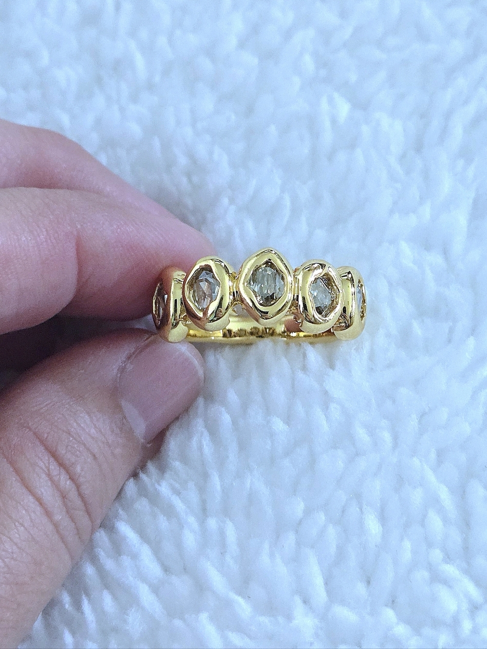 ✨️HP✨️ Alexis Bittar Molten Gold💛 with Clear Crystals💎 Ring💍 - NWT - Picture 8 of 16